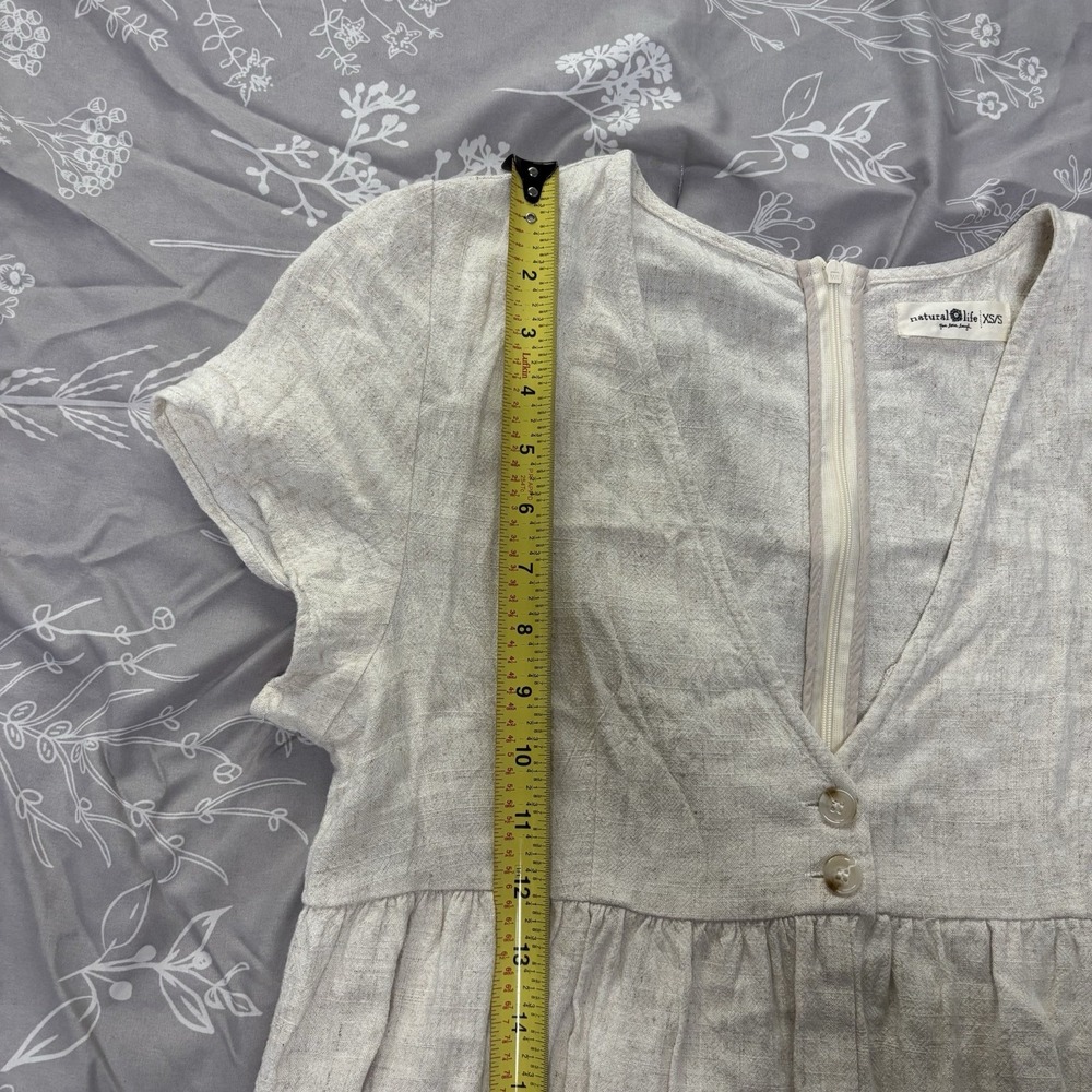 NATURAL LIFE XS/S Womens Rayon Linen Blend Jumpsuit Romper Wide Leg Casual Boho - Picture 9 of 12